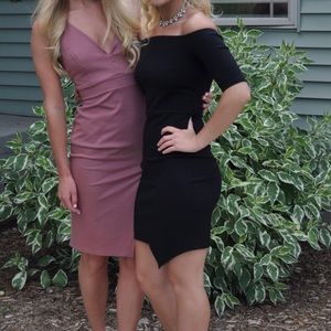 Super cute black off shoulder cocktail dress